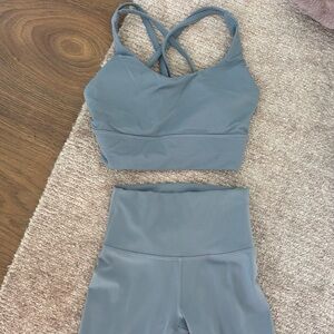 Lululemon light blue workout set